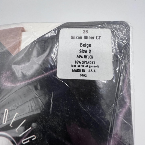 Pair of Sheer Delight Microfiber CT Opaque Tights Silken Sheer CT Beige Size 2 - Picture 6 of 8